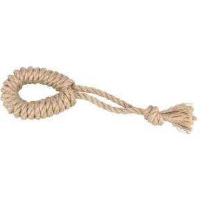 Zugseil mit Kreis, 32 cm, Hanf/Baumwolle